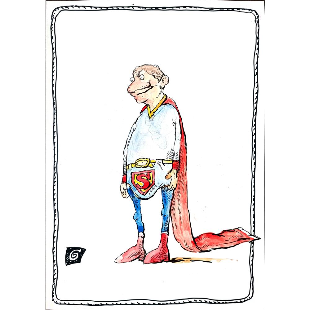 Ion Barbu 35x25cm Original Cartoon BOD00245