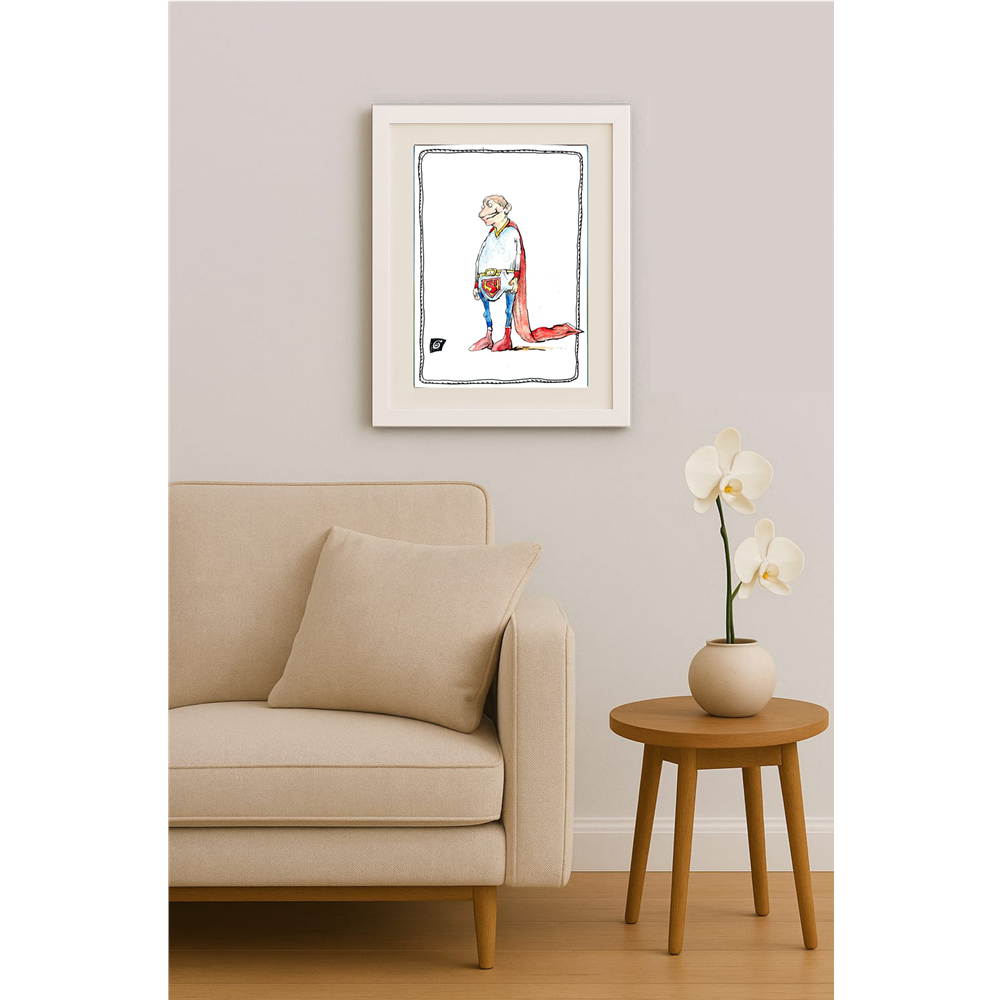 Ion Barbu 35x25cm Original Cartoon BOD00245