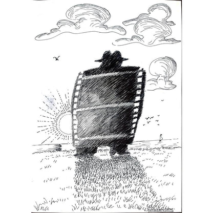 Vladimir Kazanevsky 35x25cm Orijinal Karikatür BOD00246