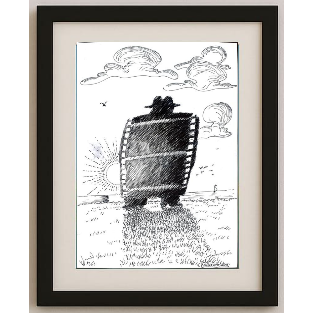 Vladimir Kazanevsky 35x25cm Orijinal Karikatür BOD00246