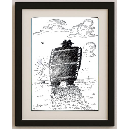 Vladimir Kazanevsky 35x25cm Orijinal Karikatür BOD00246