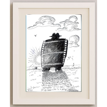 Vladimir Kazanevsky 35x25cm Orijinal Karikatür BOD00246