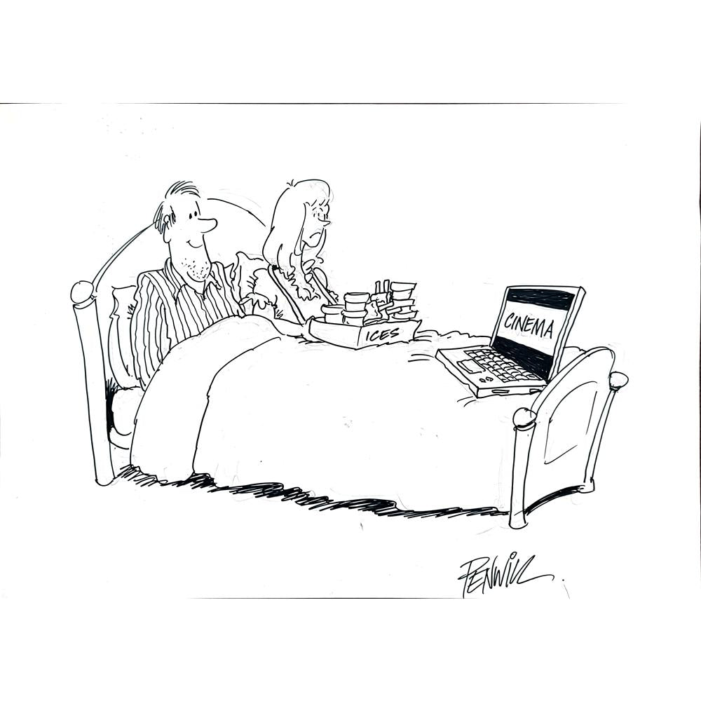 Roger Penwill 35x25cm Orijinal Karikatür BOD00247
