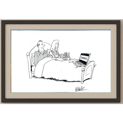 Roger Penwill 35x25cm Orijinal Karikatür BOD00247