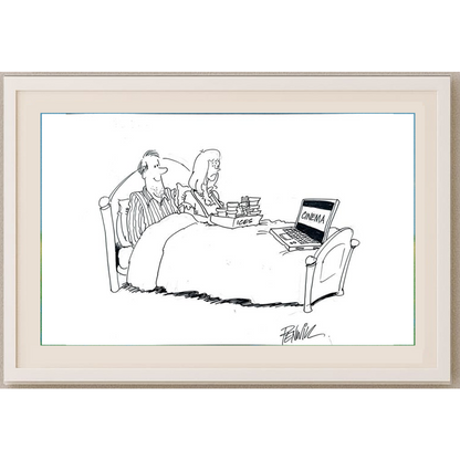 Roger Penwill 35x25cm Orijinal Karikatür BOD00247