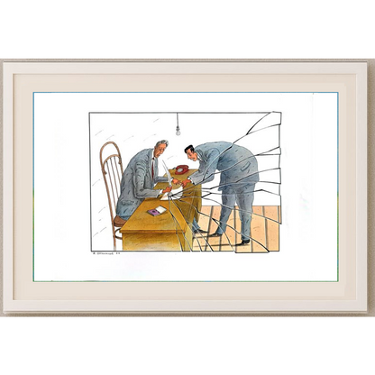 Vladimir Stefanov 43x30cm Orijinal Karikatür BOD00251