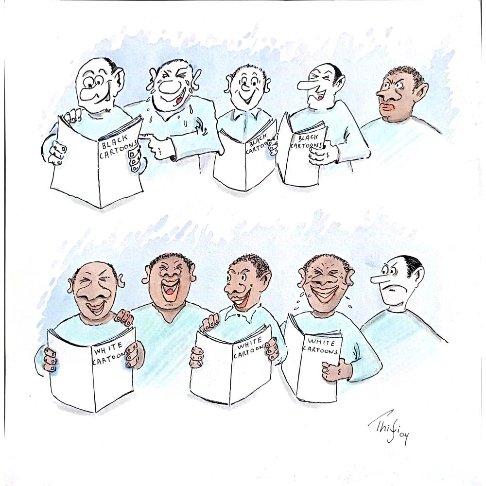 Bossens Philippe 30x30cm Orijinal Karikatür BOD00258