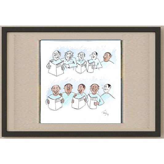 Bossens Philippe 30x30cm Orijinal Karikatür BOD00258