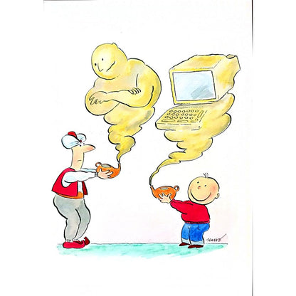 Ivan Haramija 29x21cm Orijinal Karikatür BOD00263