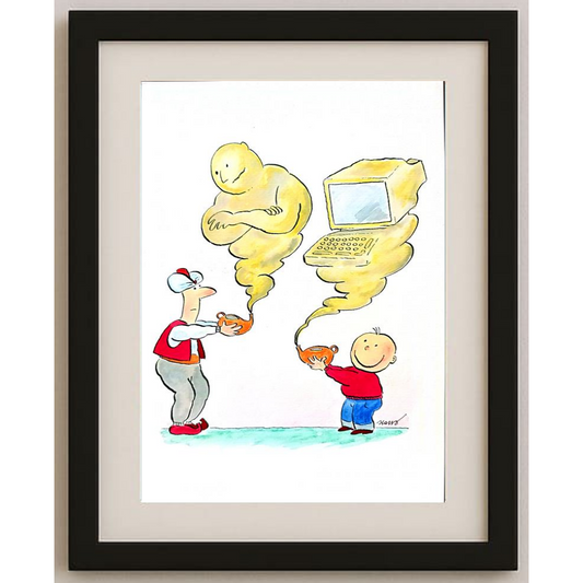 Ivan Haramija 29x21cm Orijinal Karikatür BOD00263