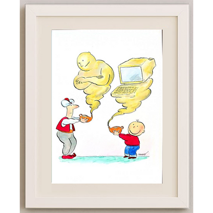 Ivan Haramija 29x21cm Orijinal Karikatür BOD00263