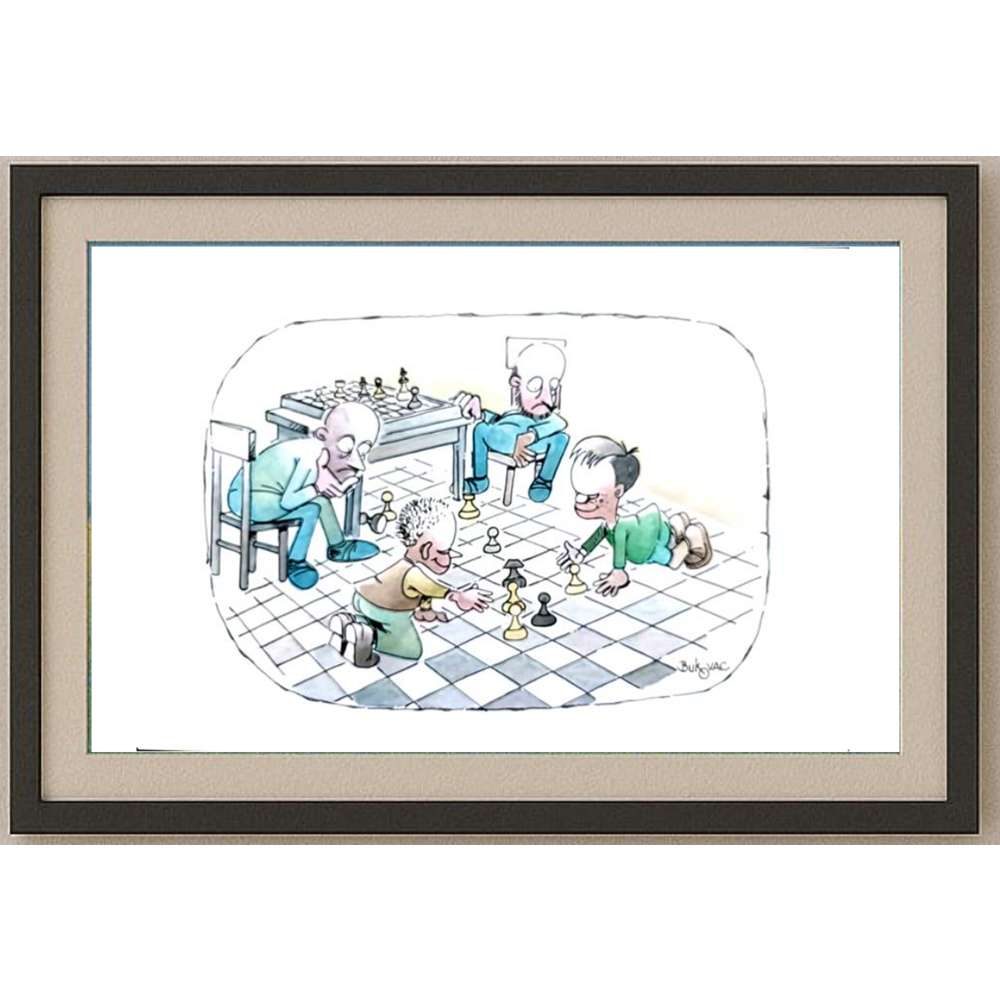 Milan Bukovac 29x21cm Orijinal Karikatür BOD00264