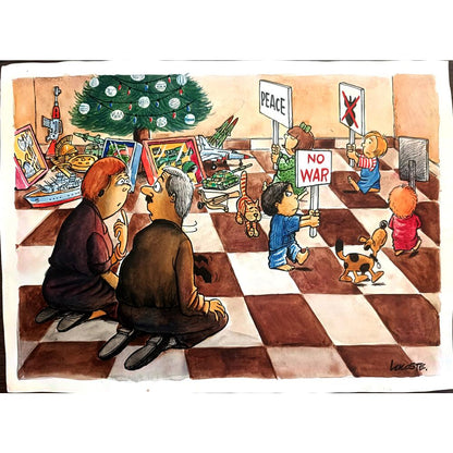Enrique Arturo Lacoste Prince 29x21cm Orijinal Karikatür BOD00265
