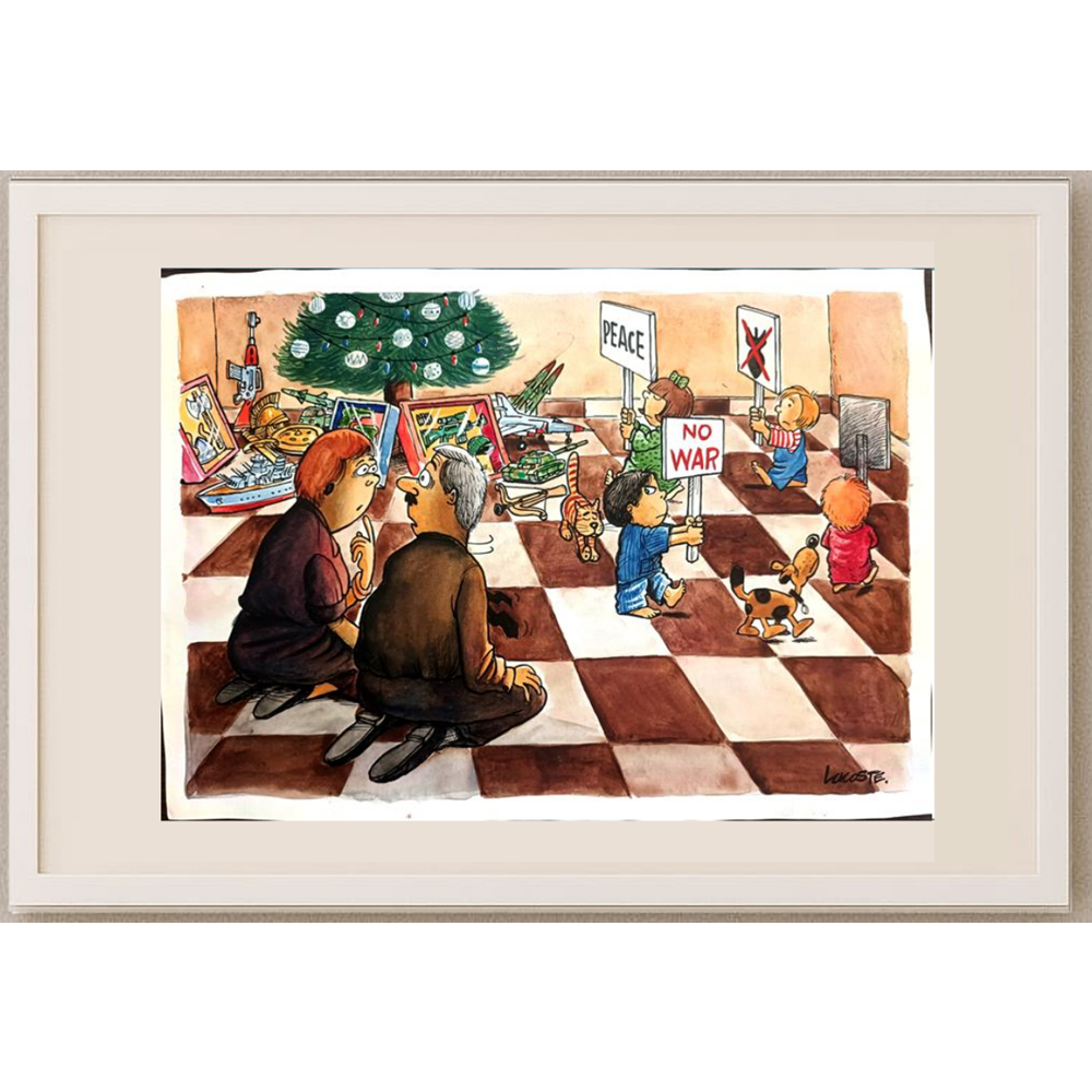 Enrique Arturo Lacoste Prince 29x21cm Orijinal Karikatür BOD00265