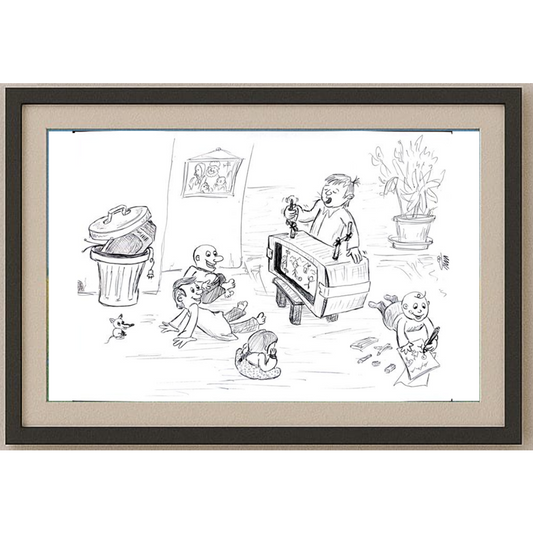 Abolfazl Mortazavi 29x21cm Original Cartoon BOD00266