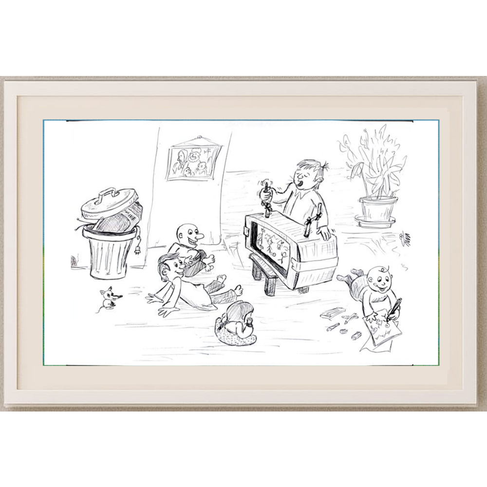 Abolfazl Mortazavi 29x21cm Original Cartoon BOD00266