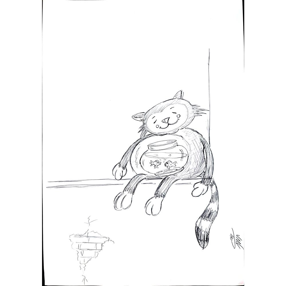 Abolfazl Mortazavi 29x21cm Original Cartoon BOD00267