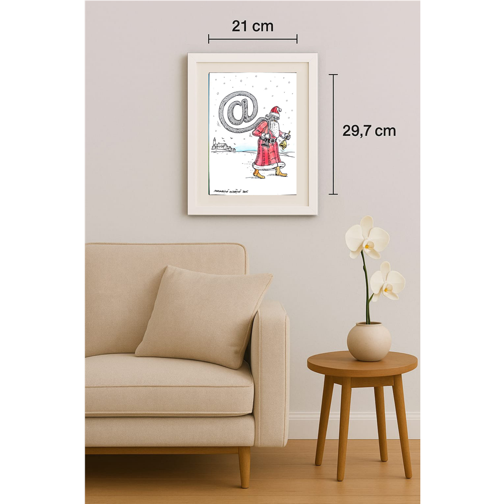 Porumbita Mihaita 29x21cm Orijinal Karikatür BOD00272