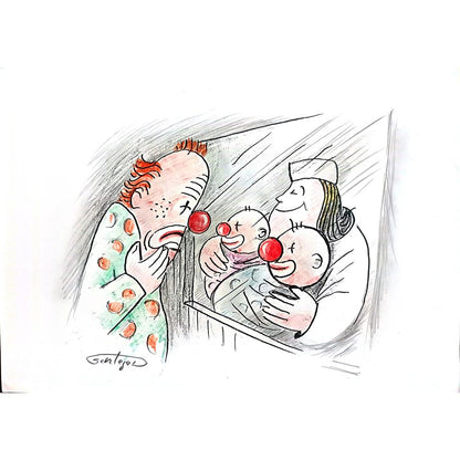 Wolfgang Schlegel 29x21cm Orijinal Karikatür BOD00273