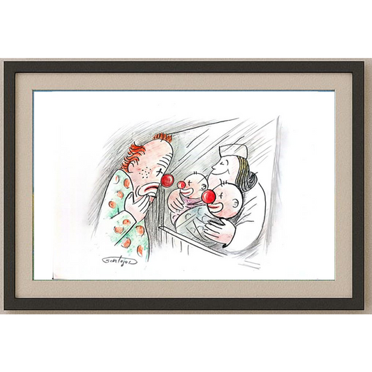 Wolfgang Schlegel 29x21cm Orijinal Karikatür BOD00273