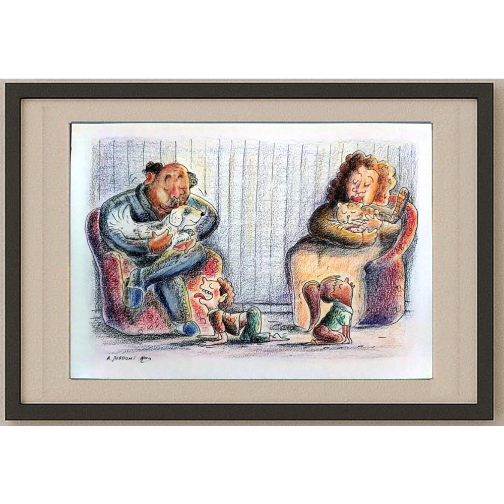 Ali Mardomi 29x21cm Orijinal Karikatür BOD00278