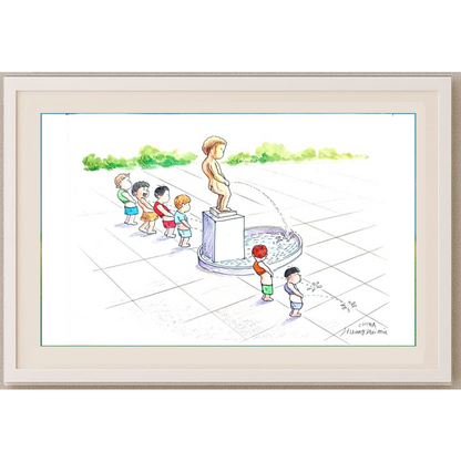 Huang Hui Min 29x21cm Orijinal Karikatür BOD00279