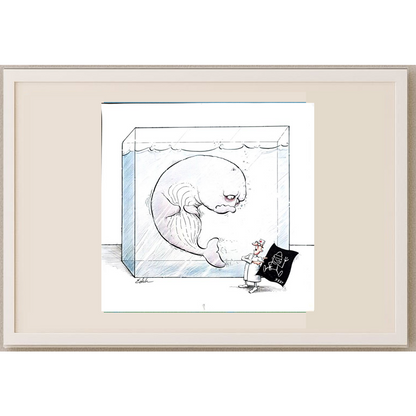 Edik Boghosian Korakaki 28x27cm Orijinal Karikatür BOD00281