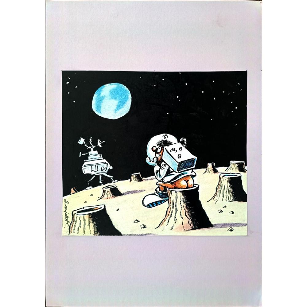 Sasha Dimitrijevic 29x21cm Orijinal Karikatür BOD00283