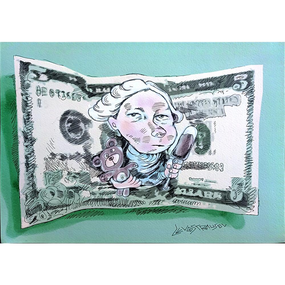 Chenzov Lev 29x21cm Orijinal Karikatür BOD00286
