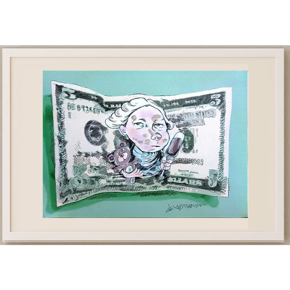 Chenzov Lev 29x21cm Orijinal Karikatür BOD00286