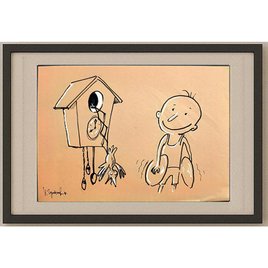 Nickolay Chernyshev 29x21cm Orijinal Karikatür BOD00289