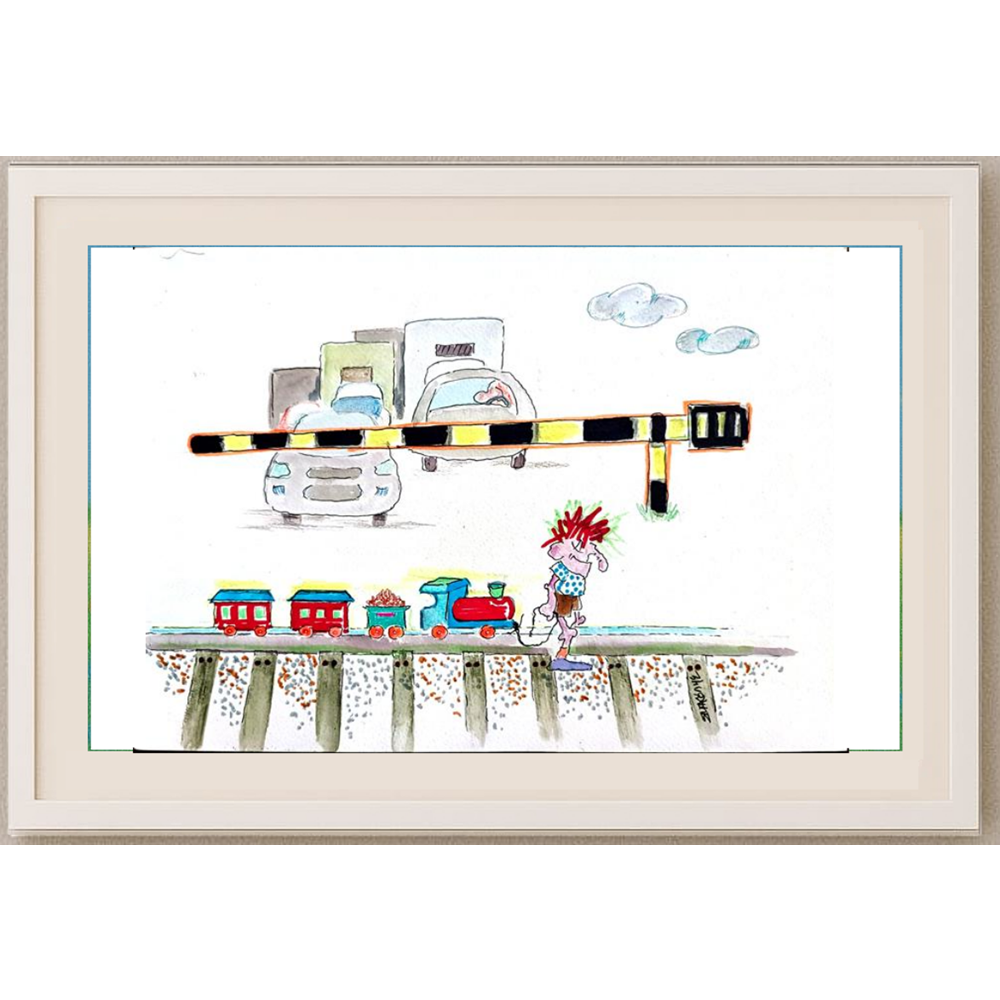 Serafim Bakoulis 43x15cm Orijinal Karikatür BOD00293
