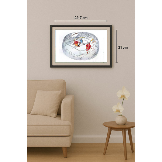 Pyotr Kulinich 29x21cm Orijinal Karikatür BOD00296