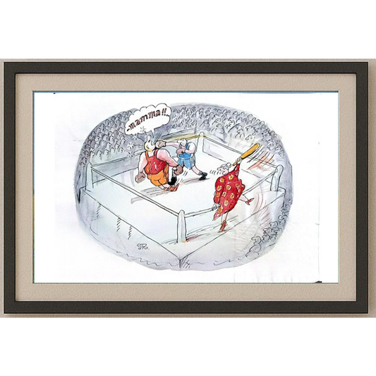 Pyotr Kulinich 29x21cm Orijinal Karikatür BOD00296