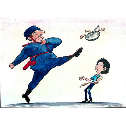 Vladimir Kazanevsky 29x21cm Orijinal Karikatür BOD00298