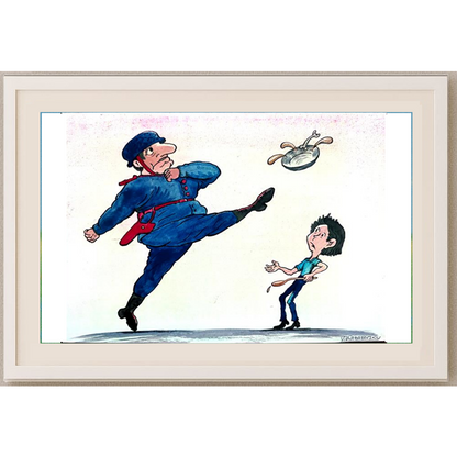 Vladimir Kazanevsky 29x21cm Orijinal Karikatür BOD00298