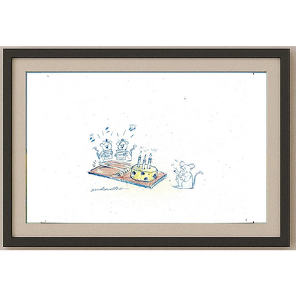 Andre Nollet 29x21cm Orijinal Karikatür BOD00302