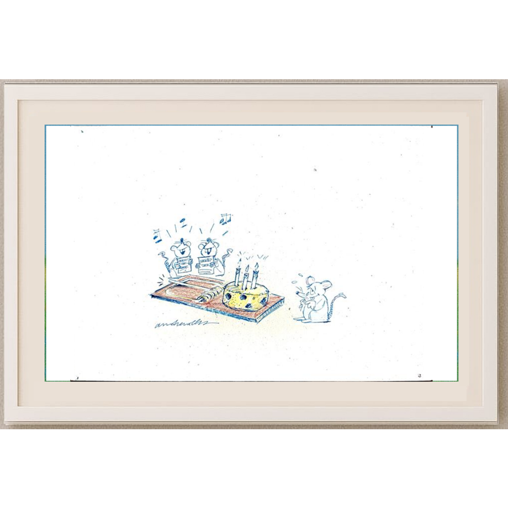 Andre Nollet 29x21cm Orijinal Karikatür BOD00302
