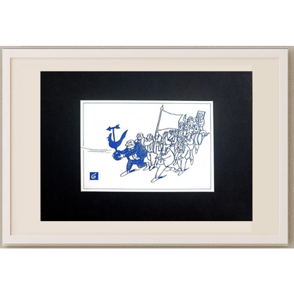 Unknown 15x10cm Orijinal Karikatür BOD00323