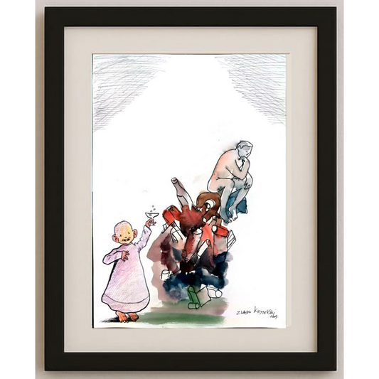 Zlatko Krstevski 29x21cm Original Cartoon BOD00324