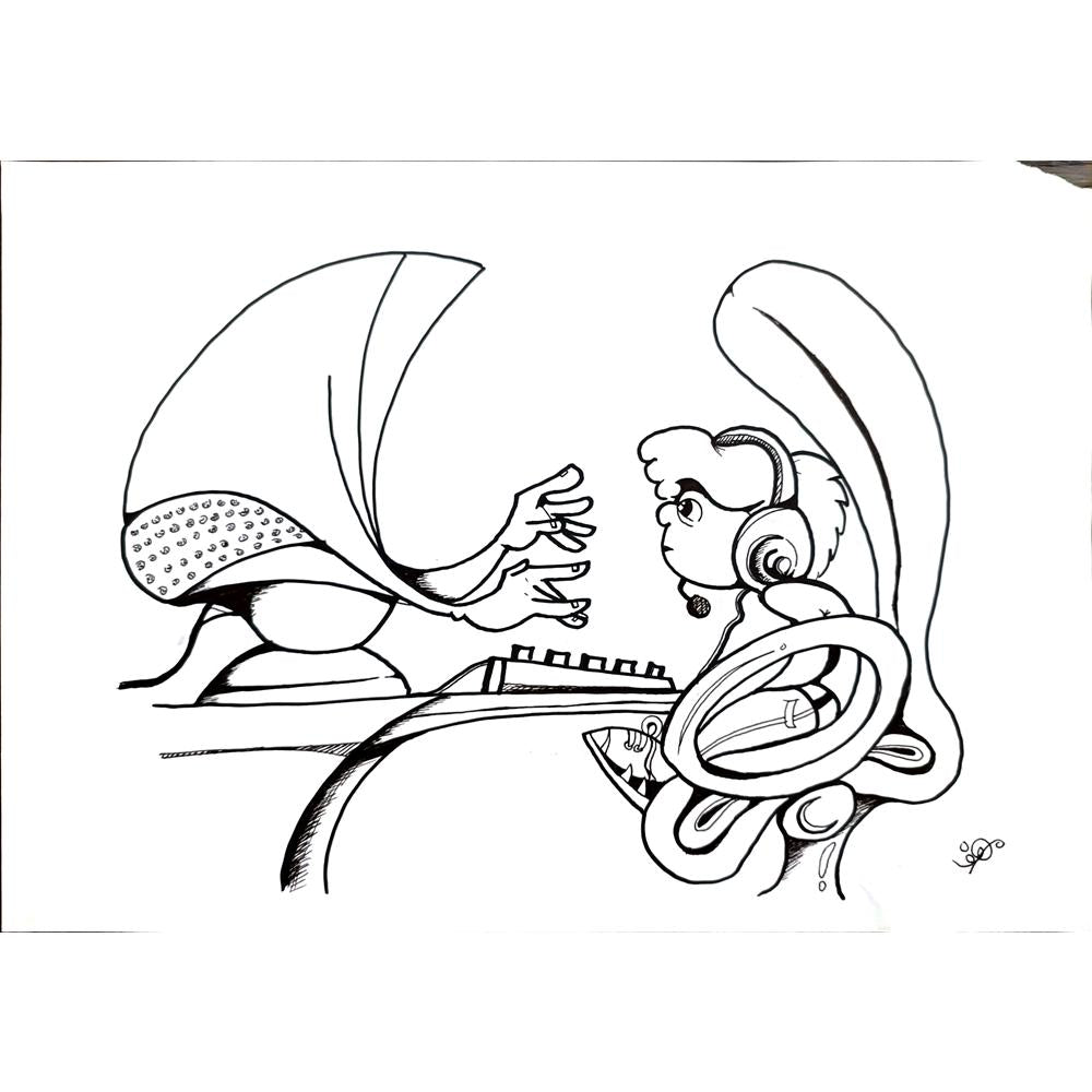 Morhaf Youssef 29x21cm Original Cartoon BOD00326