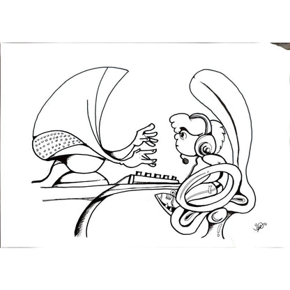 Morhaf Youssef 29x21cm Original Cartoon BOD00326