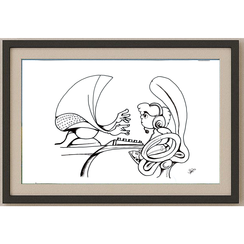 Morhaf Youssef 29x21cm Original Cartoon BOD00326
