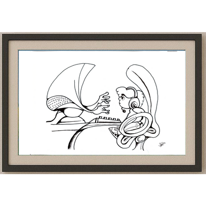 Morhaf Youssef 29x21cm Original Cartoon BOD00326