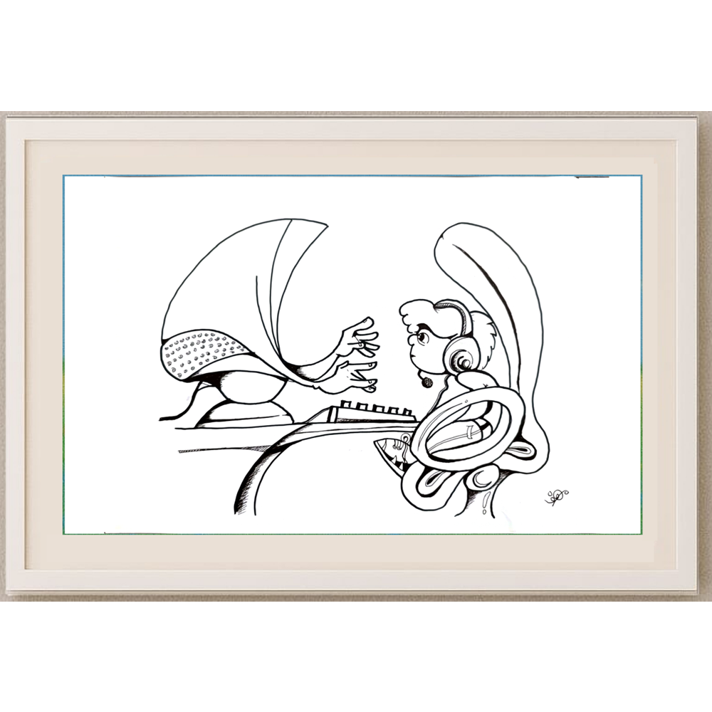 Morhaf Youssef 29x21cm Original Cartoon BOD00326
