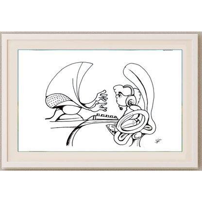 Morhaf Youssef 29x21cm Original Cartoon BOD00326