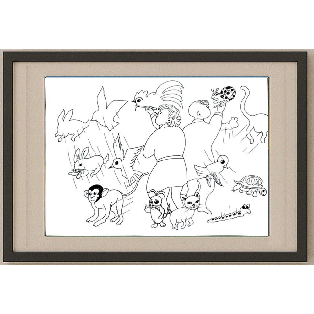 Hua Ting Huan 29x21cm Orijinal Karikatür BOD00329
