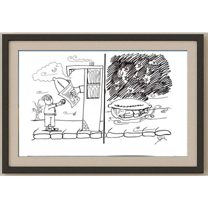 IşılayÖzalp 29x21cm Orijinal Karikatür BOD00330
