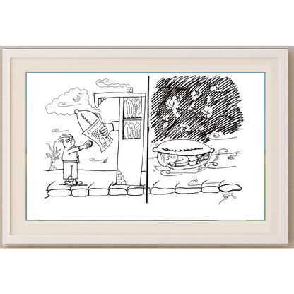 IşılayÖzalp 29x21cm Orijinal Karikatür BOD00330