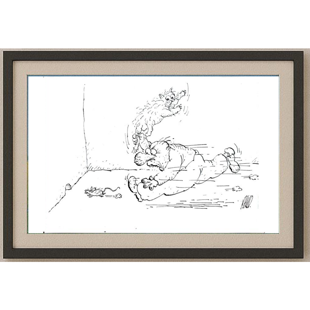 Gligor Kostovski 29x21cm Orijinal Karikatür BOD00331